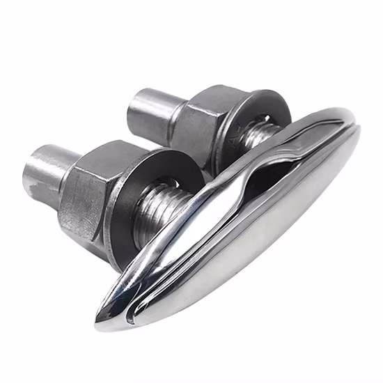 Marine Boat Parts #316 Stainless Steel Flush Cleat Mirror Polished Marine Accessories for Marine Boat Yacht